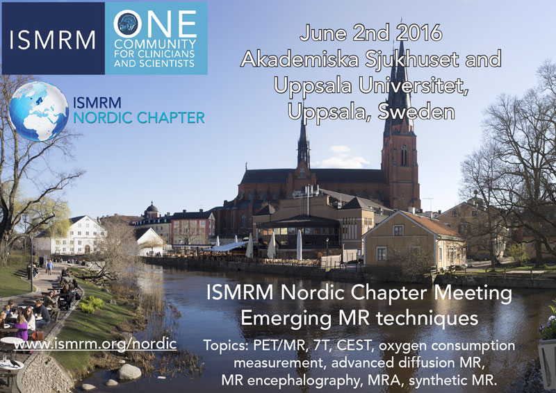 2016 ISMRM Nordic Chapter Meeting, 02 June, Uppsala Universitet, Sweden