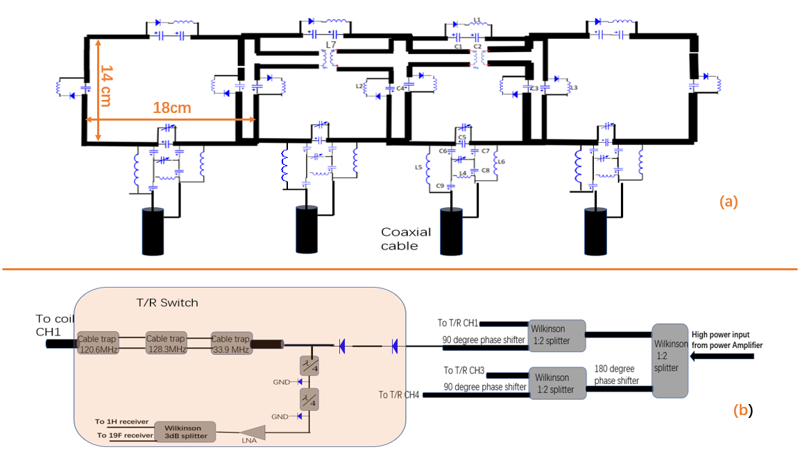 A four-frequency 1H/19F/23Na/31P RF coil system for simultaneous ...