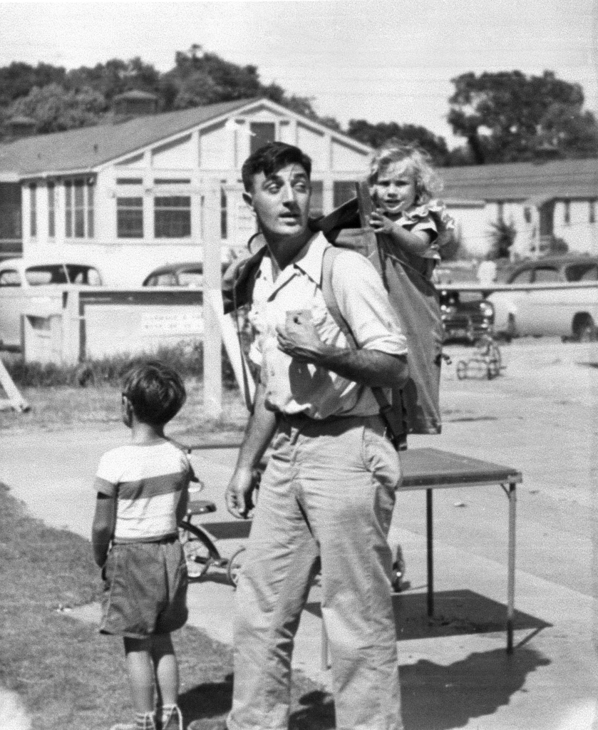 Young Erwin Hahn with children from Erwin Hahn scrapbook Materials Sciences